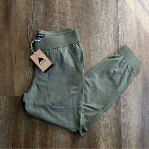 Burton Mens Forest Moss Olive Green Multipath Joggers Athletic Pants